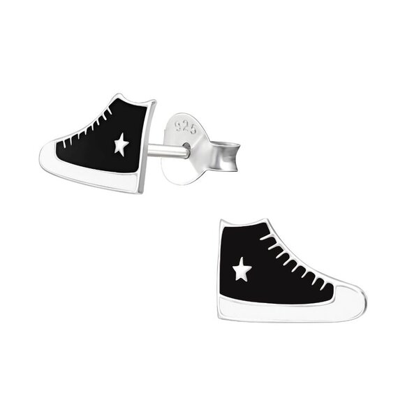 Sterling Silver Sneaker Stud Earrings – Fun, Novelty Design for Everyday Wear - Picture 1 of 14